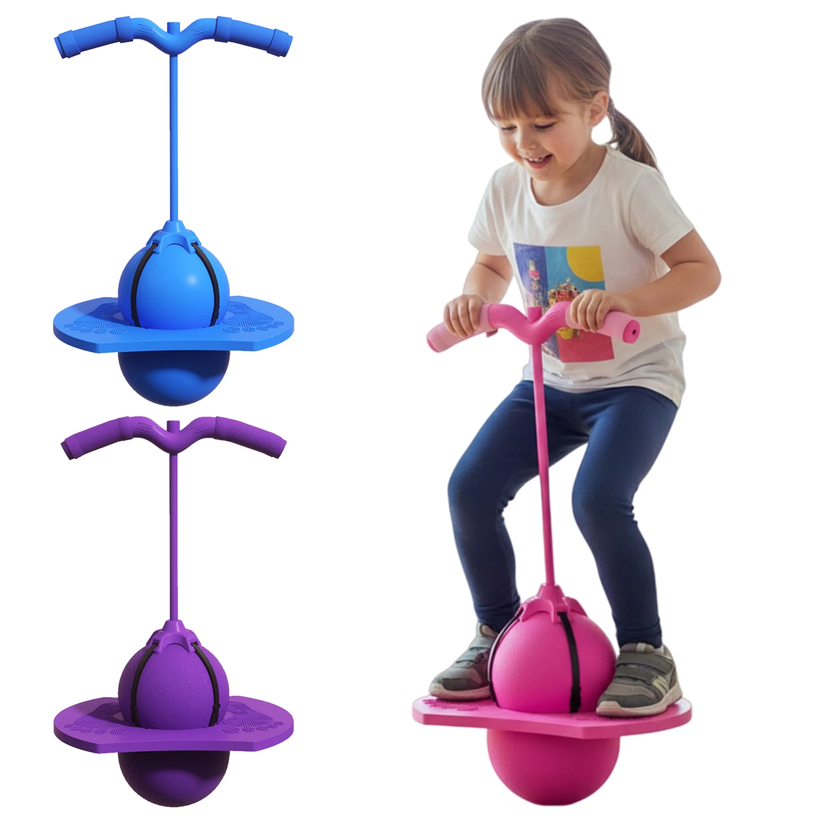 손잡이와 펌프가 있는 밸런스 점핑볼, 하이 점프 장난감 - Kids Outdoor Jumping Toys 리뷰 및 가격