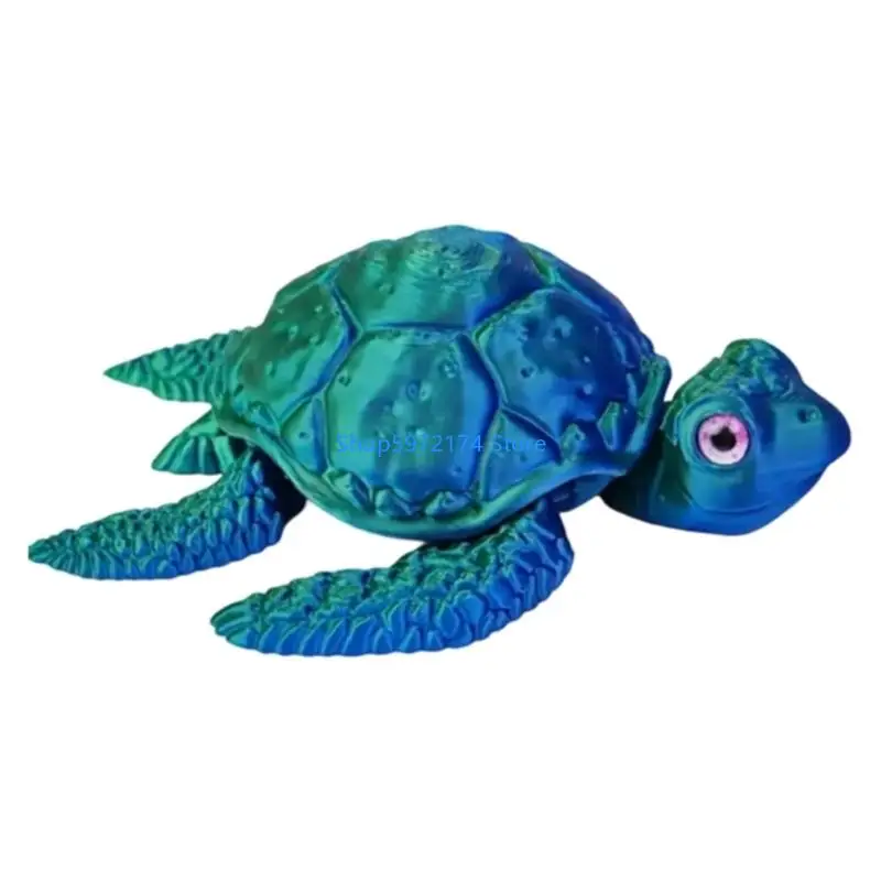 Y3NB 3D Printed Sea Turtles Realistic Sea Turtles Statues,3D Printed AnimalS with Flexible Articulated Joints Home Decors
