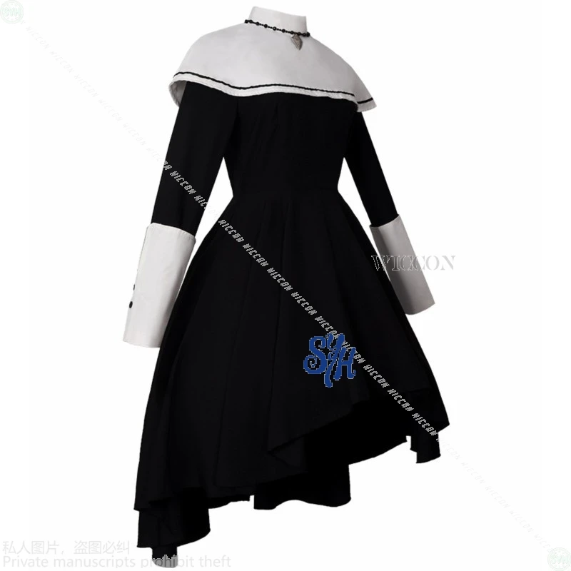 Project Sekai Anime Game Yoisaki Kanade Cosplay Idol Nightcord At 25:00 Black Long Vintage Goth Lolita Halloween Nun Costume view 4