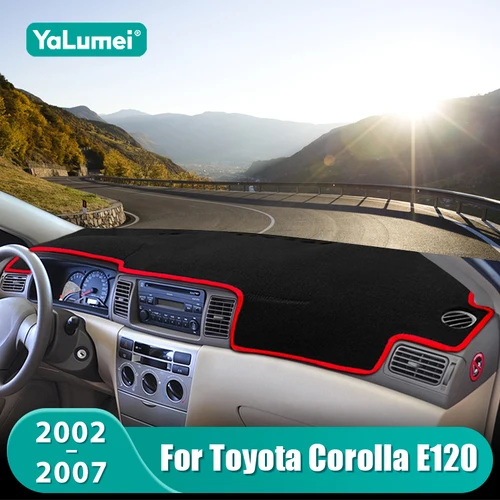Imagen 1 del producto Para Toyota Corolla E120 E130 2002 2003 2004 2005 2006 2007 alfombrilla para salpicadero de coche parasol cubierta antideslizante Accesorios