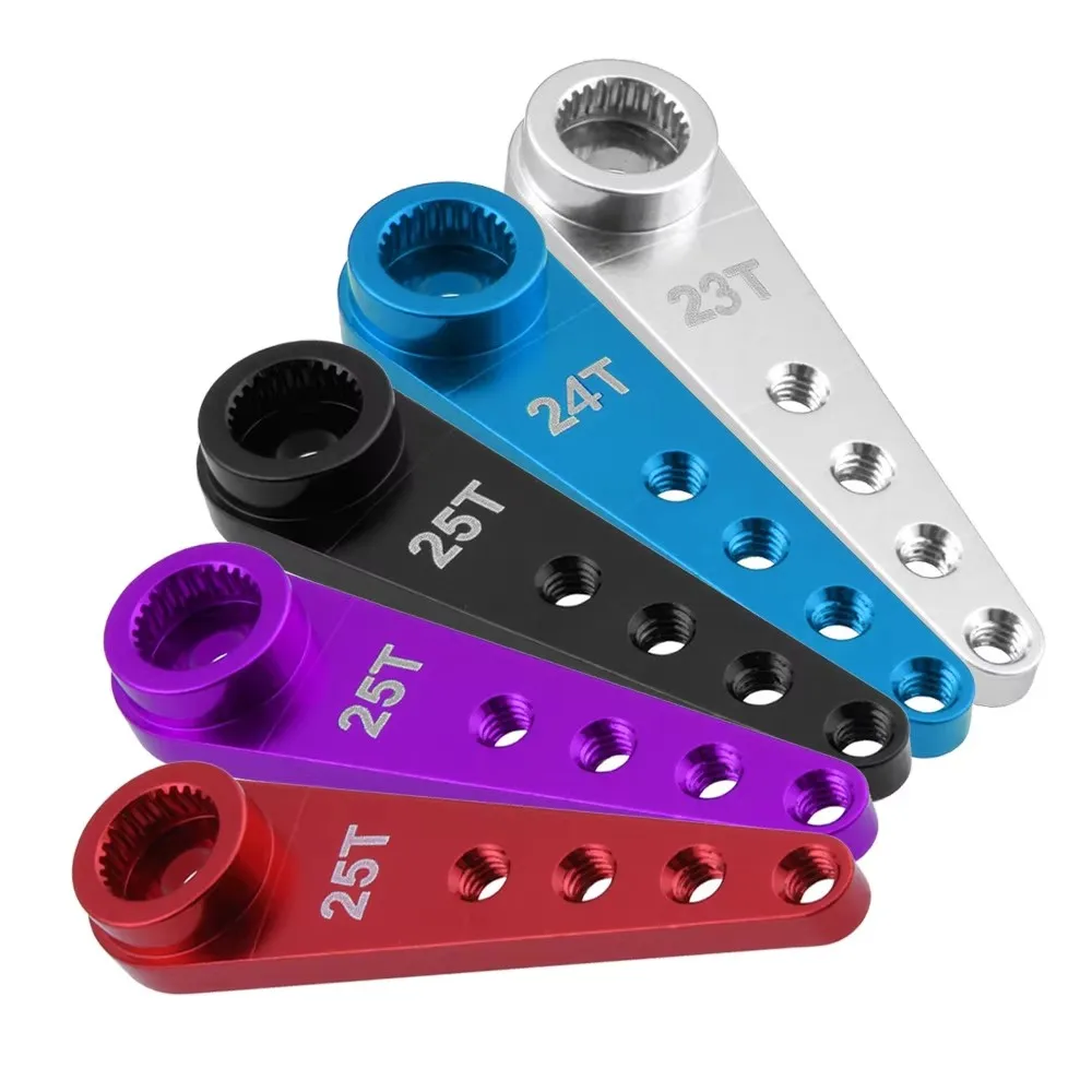 25T Sterzo In Metallo Servo Braccio di Estensione Corno 37 millimetri Per 1/10 RC Auto Barca Futaba HSP Wltoys SCX01 RC Auto Crawler parti