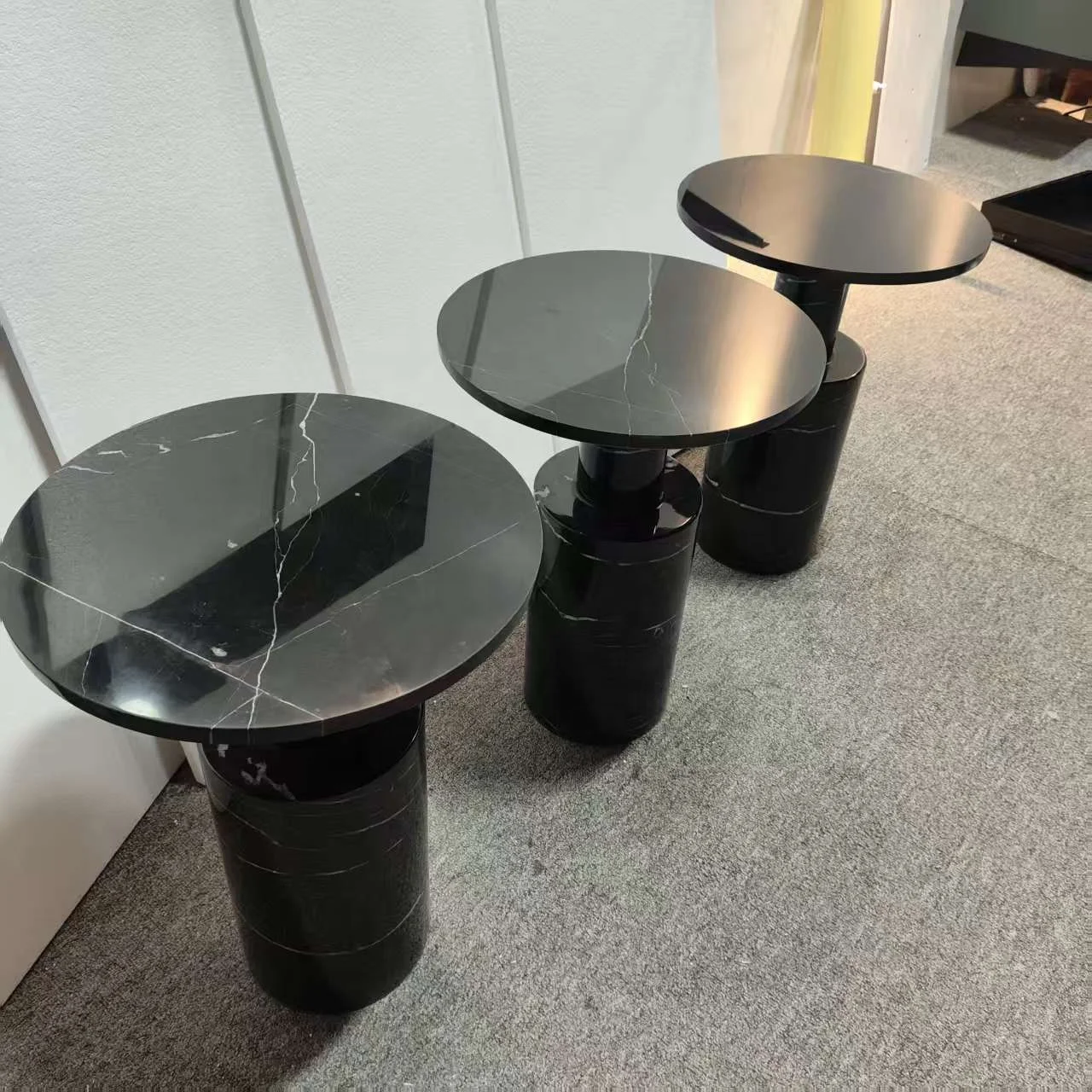 Luxury Nordic high-end simple black coffee table light luxury sofa side table living room corner bedside home furniture