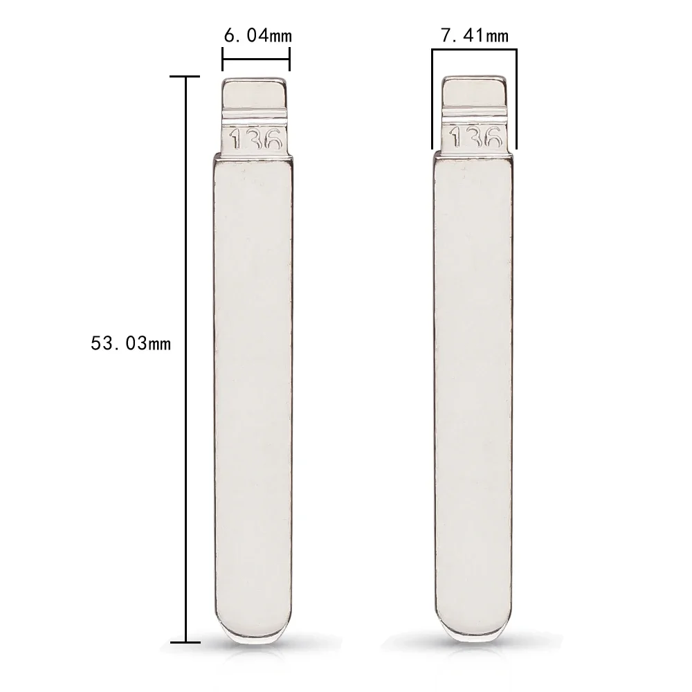 

10X NO. 136 Original Replacement Flip Remote Key Blade Car Key Blank For CHANA EADO Flip Remote Key 136# Uncut Blade