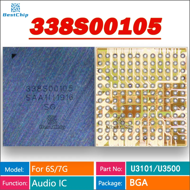 

30pcs/lot 338S00105 CS42L71 U3101 for iphone 7 7plus big main audio codec ic chip