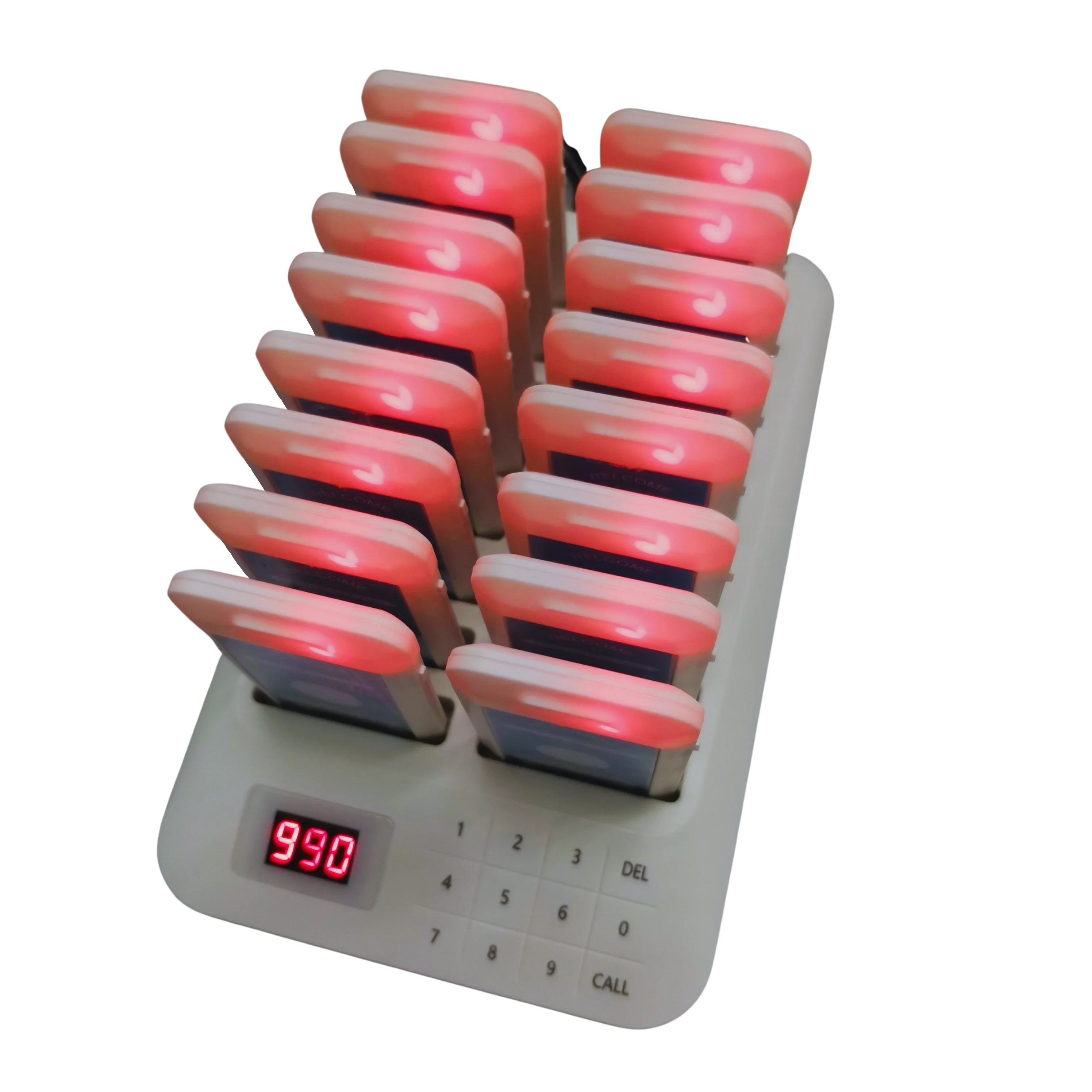 

Jiantao Restaurant Waiter Buzzer Wireless Queue Management System 16 Pcs Waitress Pagers Vibrating Coaster Pager