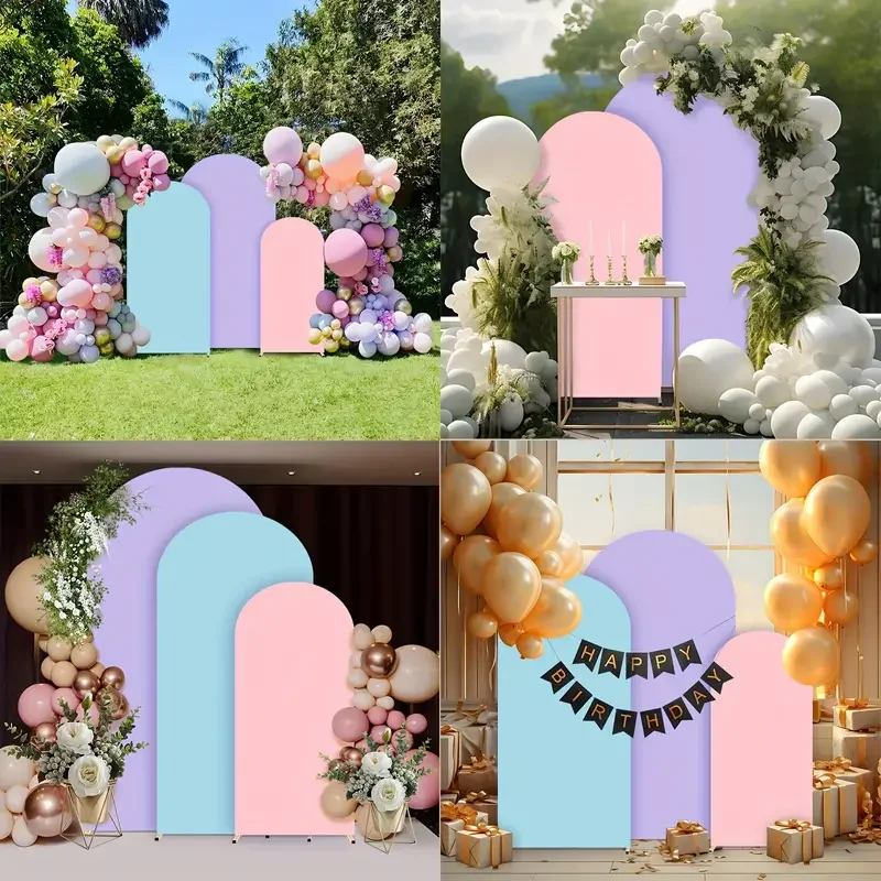 Wedding Arch Backdrop Cover Elastic Black White Pink Blue Baby Shower Birthday Party Photography Background Decoration Photozone