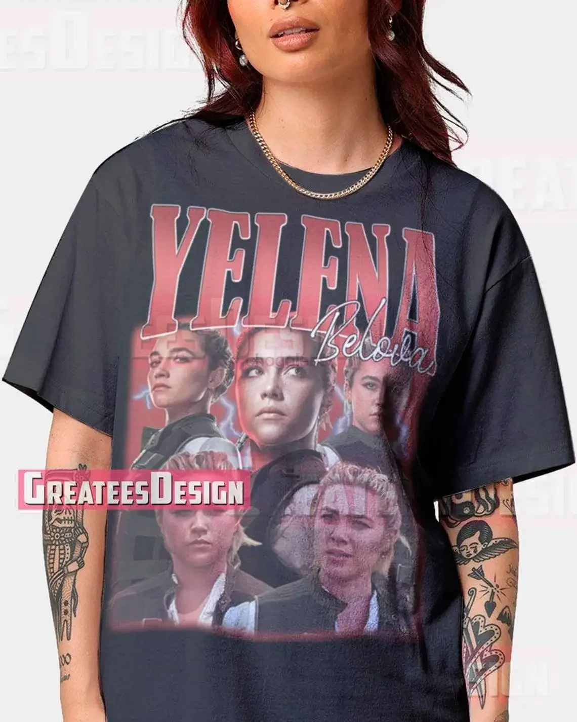 Limited Yelena Belova T-shirt Florence Pugh Oversize Shirt GT3