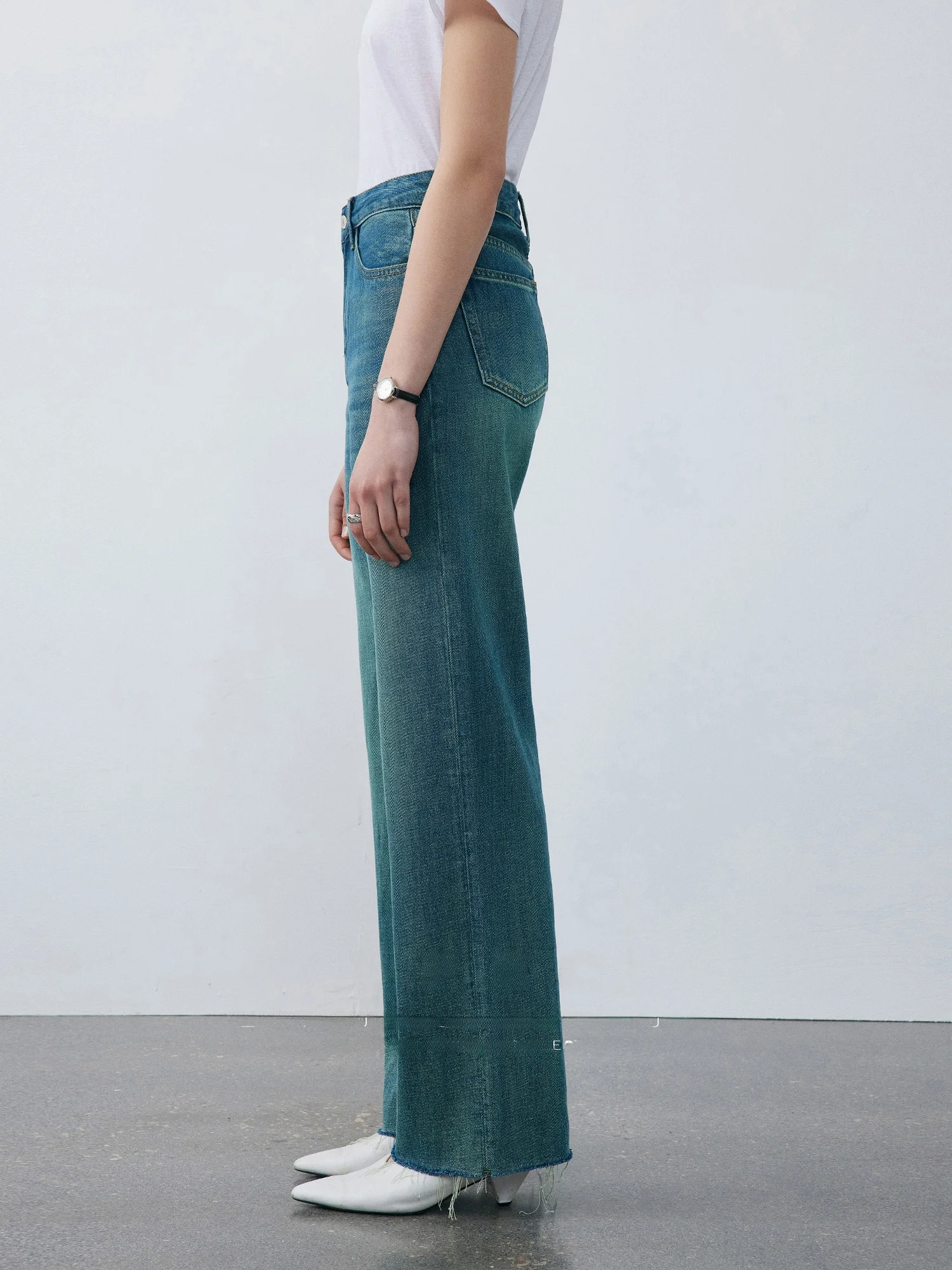 

Comfortable Han Han Linen Jeans Straight Leg Pants Spring Summer Light Color Commute Stylish Slimming Women's Denim Jeans