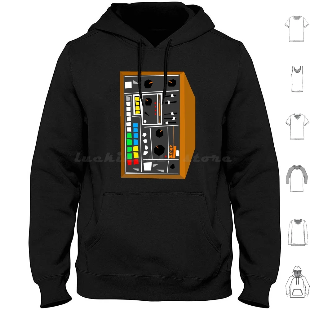 Cr-78 Compurhythm Hoodies Long Sleeve Drum Machine Beat Roland Vintage Cheese Analog Music Dance