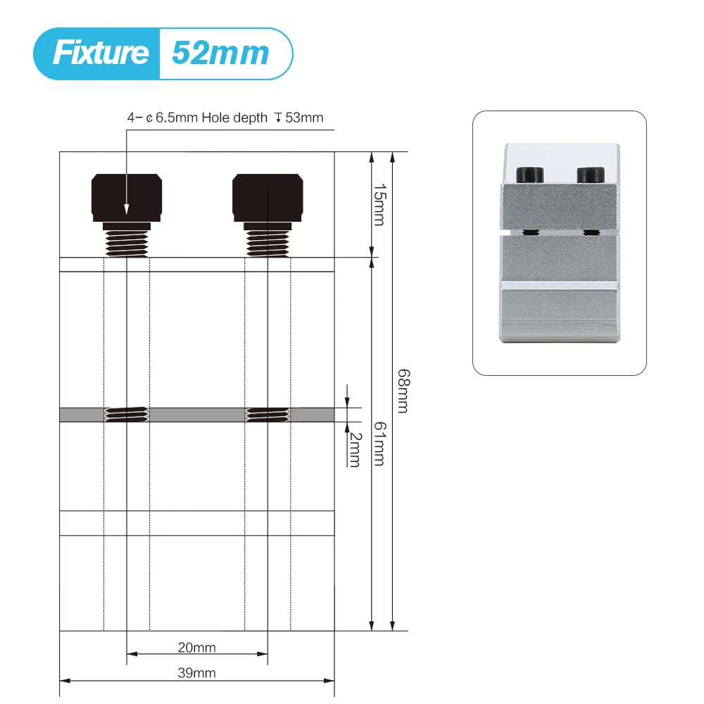 Abrazadera de husillo de aluminio de 52mm, 56mm, 65mm y 80mm, soporte de Motor para máquina enrutadora de grabado CNC, conector de diámetro