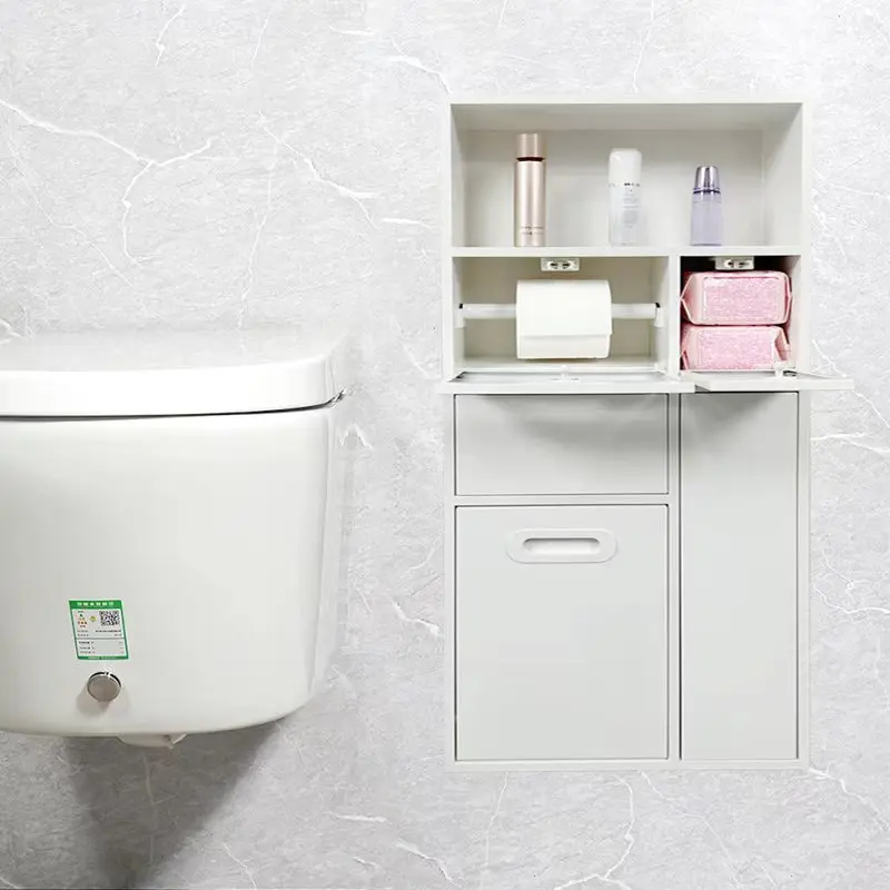 

Stainless steel niche toilet bathroom metal recessed trash can cabinet