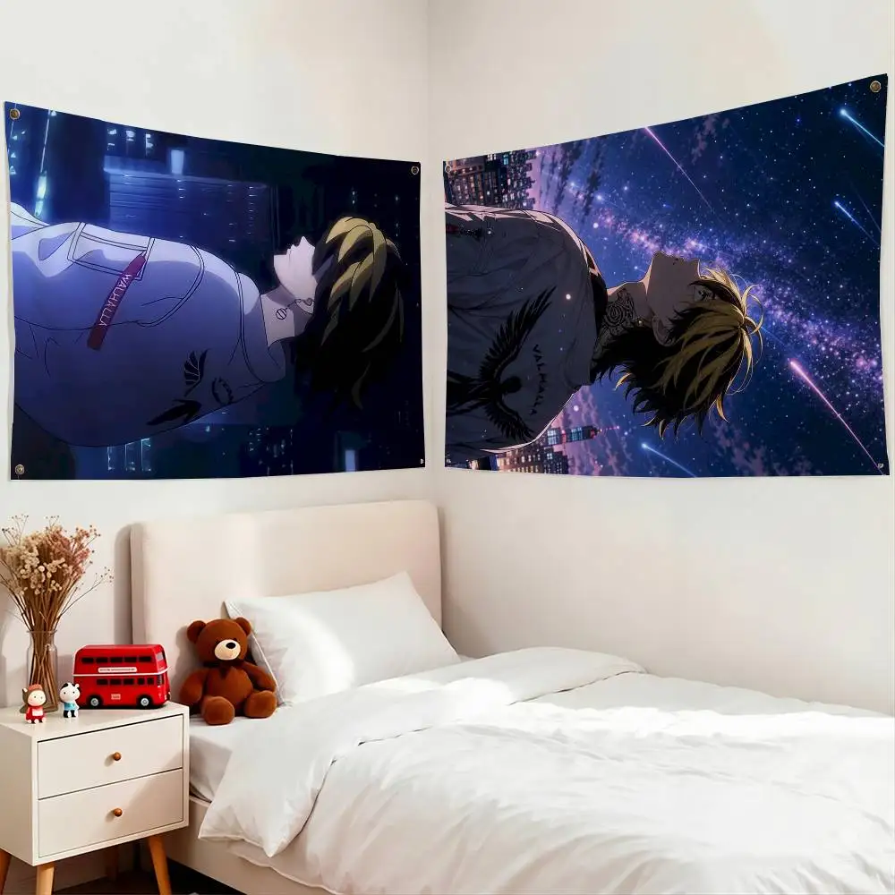 Tokyo Revengers Hanemiya Kazutora Flags for Bedrooms Home Decor Items Outdoor Decors Garage Decoration Flaga