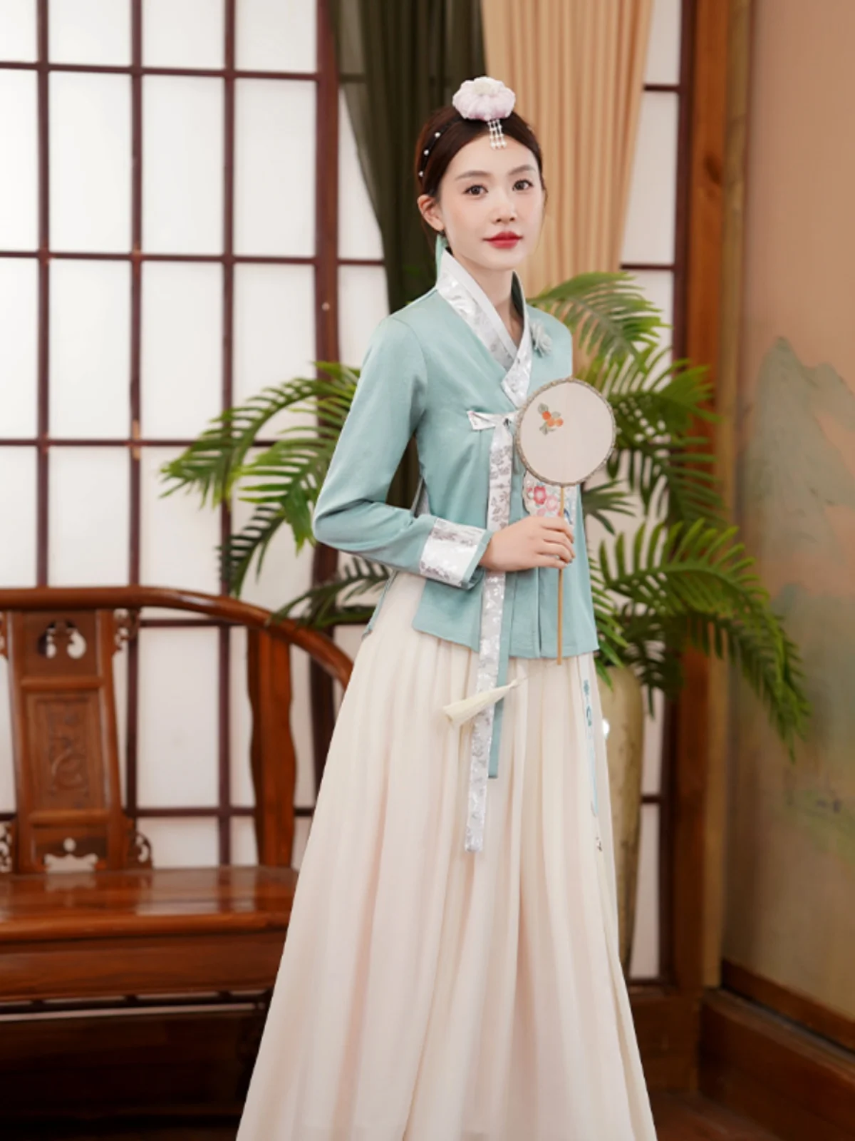 

2025 new Ancient Court Korea Costume Performance Stage Dance Dress Traditional Korean Clothing Women Hanbok Dress