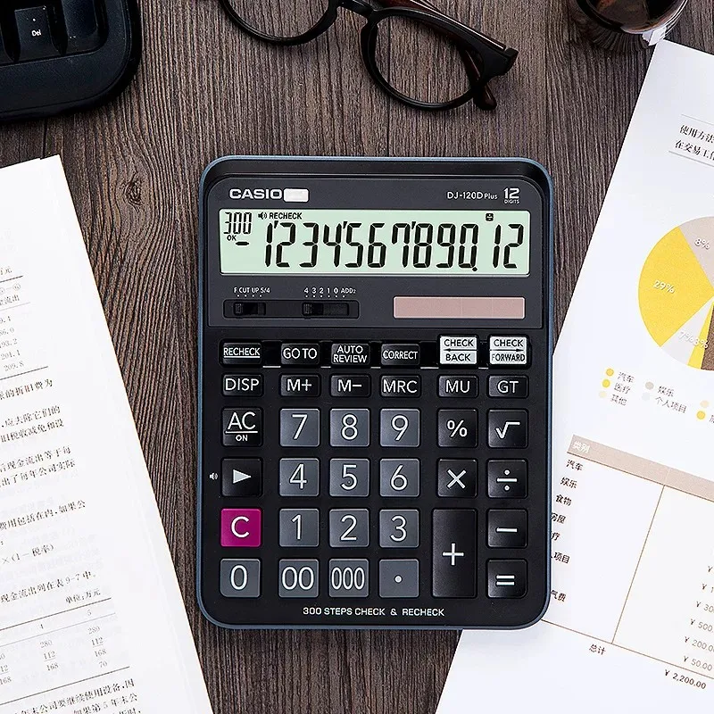Casio DJ-120D/MH-12/MX-12B Business Calculator with 12-Digit Large Screen, Tax Rate Calculation, Financial Office Use view 6