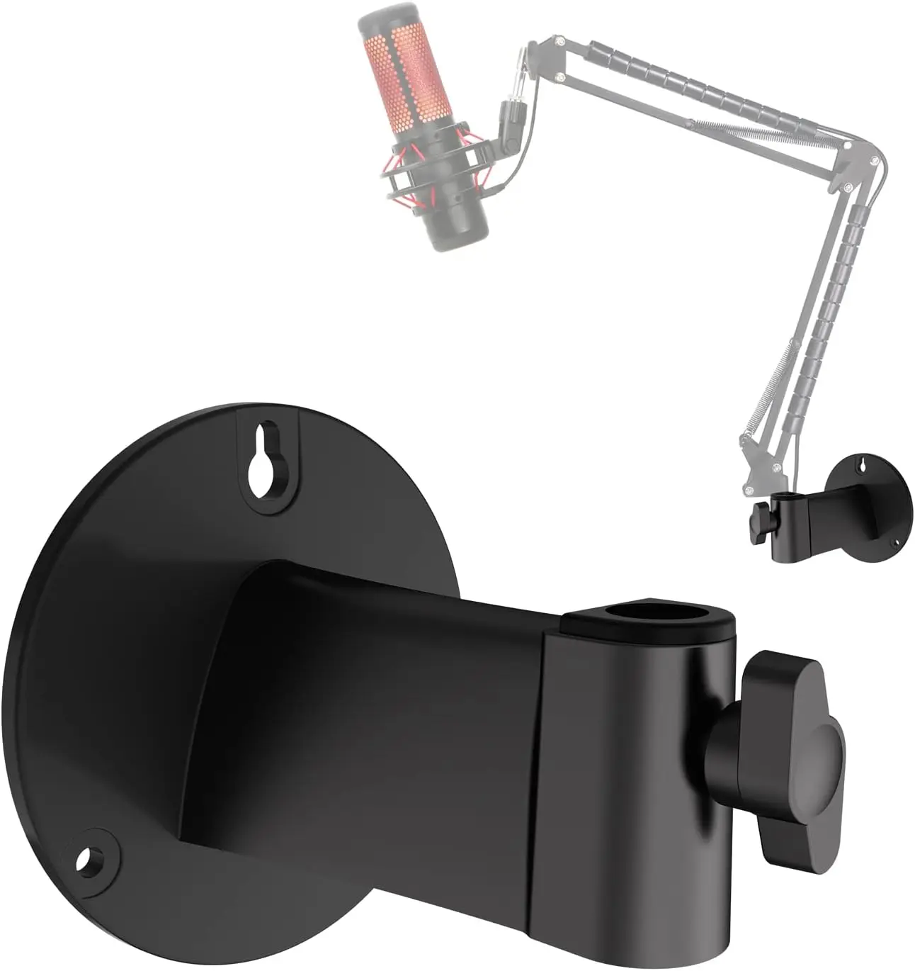 

Wall Mount Boom Arm for Microphone, Swiveling Metal Clip, Save Desk Space