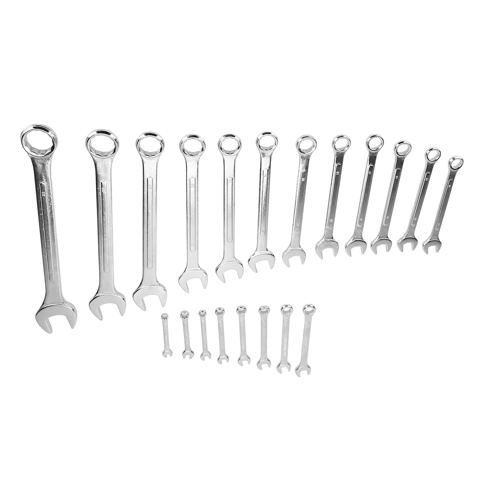 Conjunto de chave inglesa de 20 peças, aço cr vanádio, portátil, grande abertura, estrela, conjunto de chave de extremidade dupla para manutenção de reparo