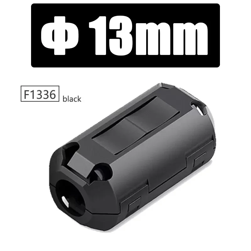 10 Stück 3,5/5/7/9/13/15mm Ringkern-Ferritperlen-Klemmspule EMI RFI Störfilter Clip Snap-Kabel für schwarze magnetische Snap-on-Verbindungen