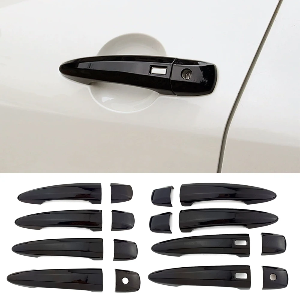 Glossy Piano Black Exterior Door Handle Cover Trim For Nissan X-Trail T33 Rogue 2021-2026 Qashqai J12 Sentra 2020-2025 Altima