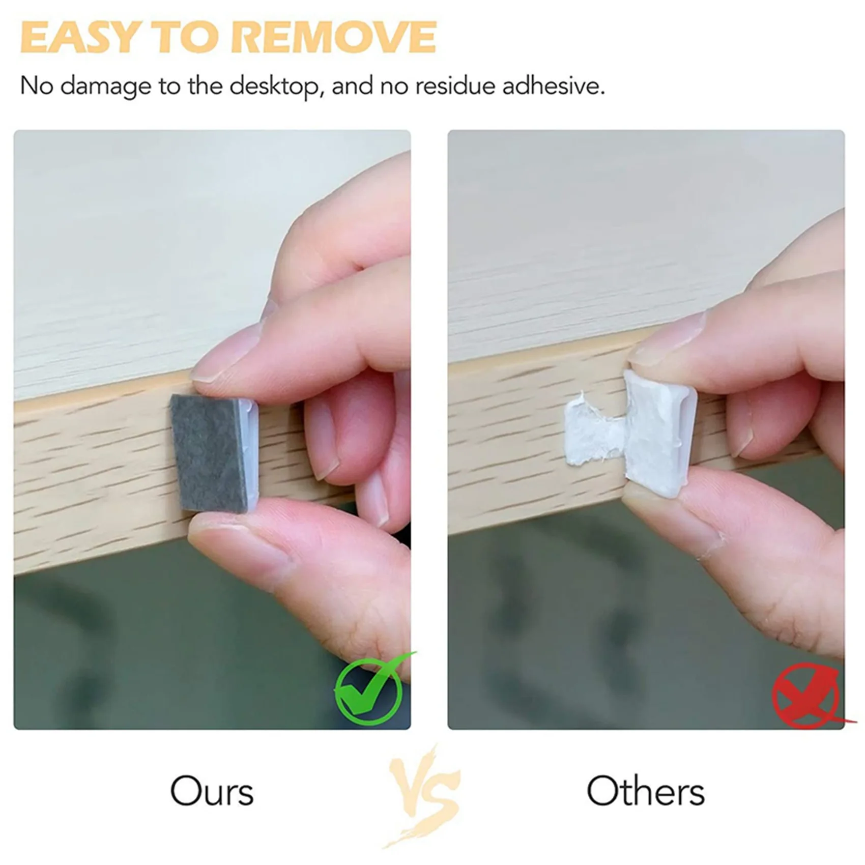 A74E-Adhesive Cable Clips, 200Pcs Wire Clips Cable Wire Management Holder Clamps Cable Tie Holder For Car, Office And Home