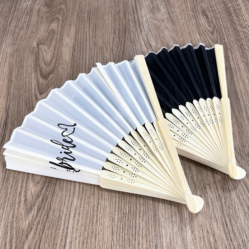 1/2/3Pcs White Wedding Bride Hand Fans addio al nubilato Party Girls Trip Bridal Shower Decor forniture per la decorazione del regalo di nozze