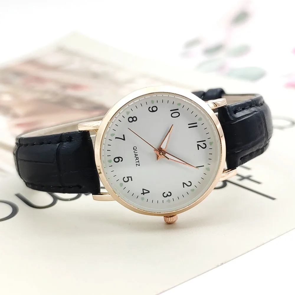 Fashion Women Watch Belt Casual Luminous Leather Quartz Watch Simple College Small Fresh Female Watch for Women Reloj Mujer