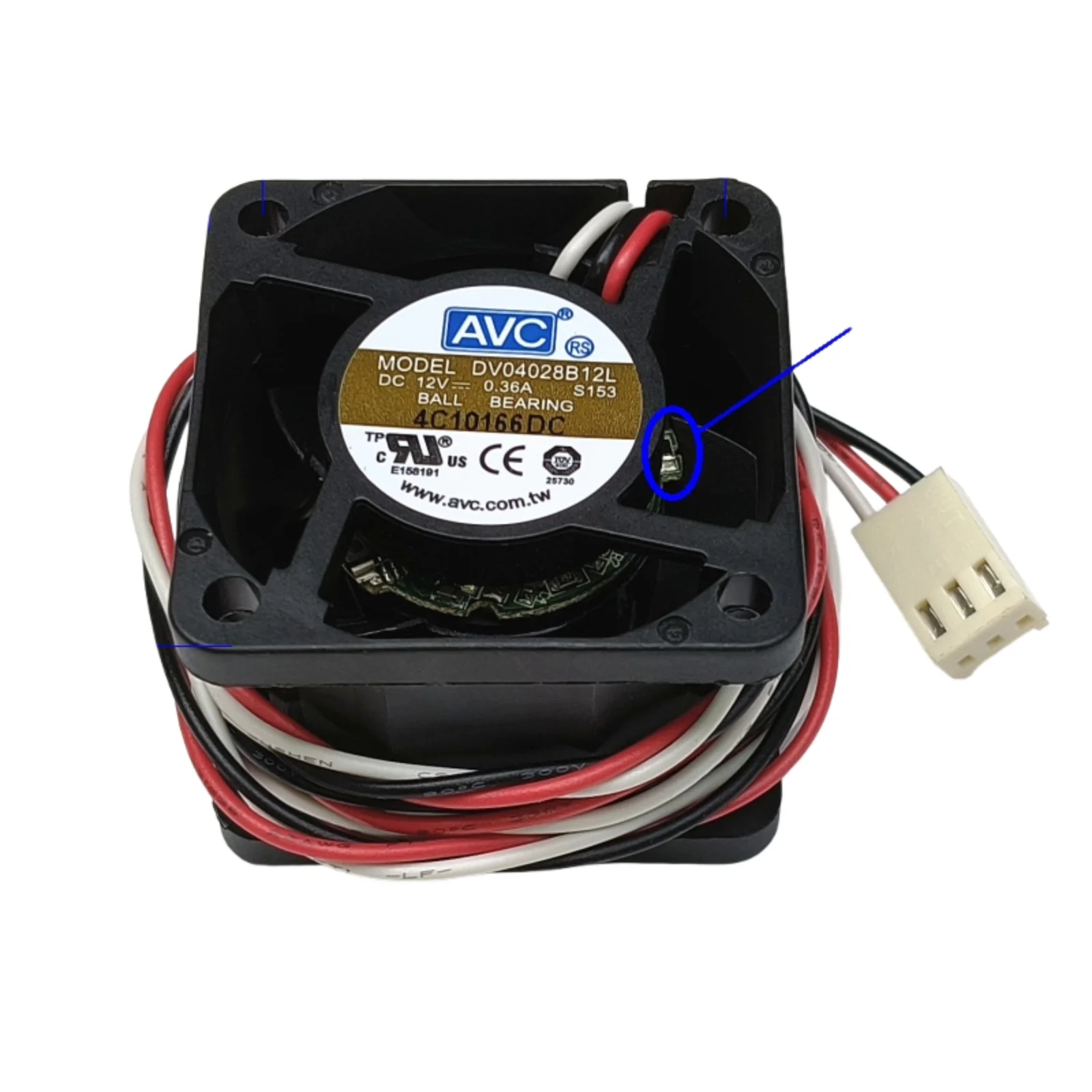 

4028 40mm DC Brushless Fan for AVC DV04028B12L 4028 4CM 12V 0.36A Dual Ball Bearing High Airflow Silent Fan