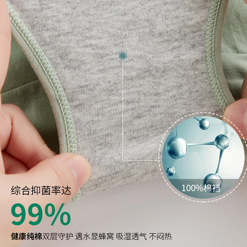 Women\'s Menstrual Panties Cycle Absorbent Underwear Female Cotton Higth Waist Leak Proof Physiological Pants Briefs For Girls