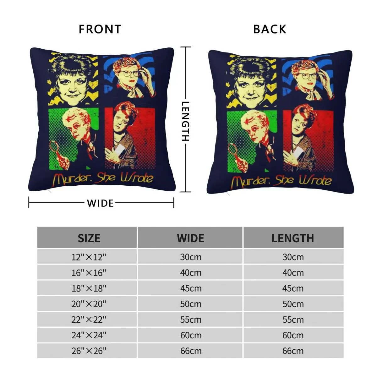 Jessica Fletcher Murder She Wrote Square Pillowcase Polyester Linen Velvet Pattern Zip Decor Pillow Sofa Seater Cushion Case 18