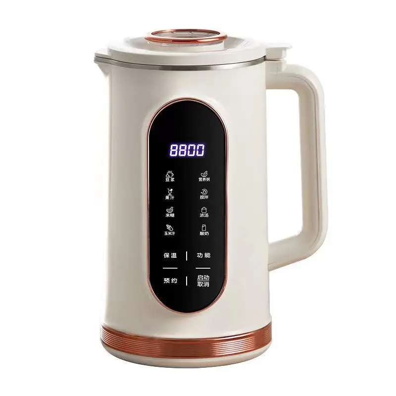 Multifunctionele elektrische sojamelkmaker van 1500 ml met groot touchscreen, mixer met 10 messen, blender en notenmelkmaker - afbeelding 1