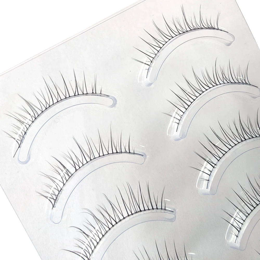 Ensemble de faux cils d'apparence naturelle, outils de maquillage, extension de cils dégradés natifs, cils ultra légers et doux, faits à la main, 5 paires