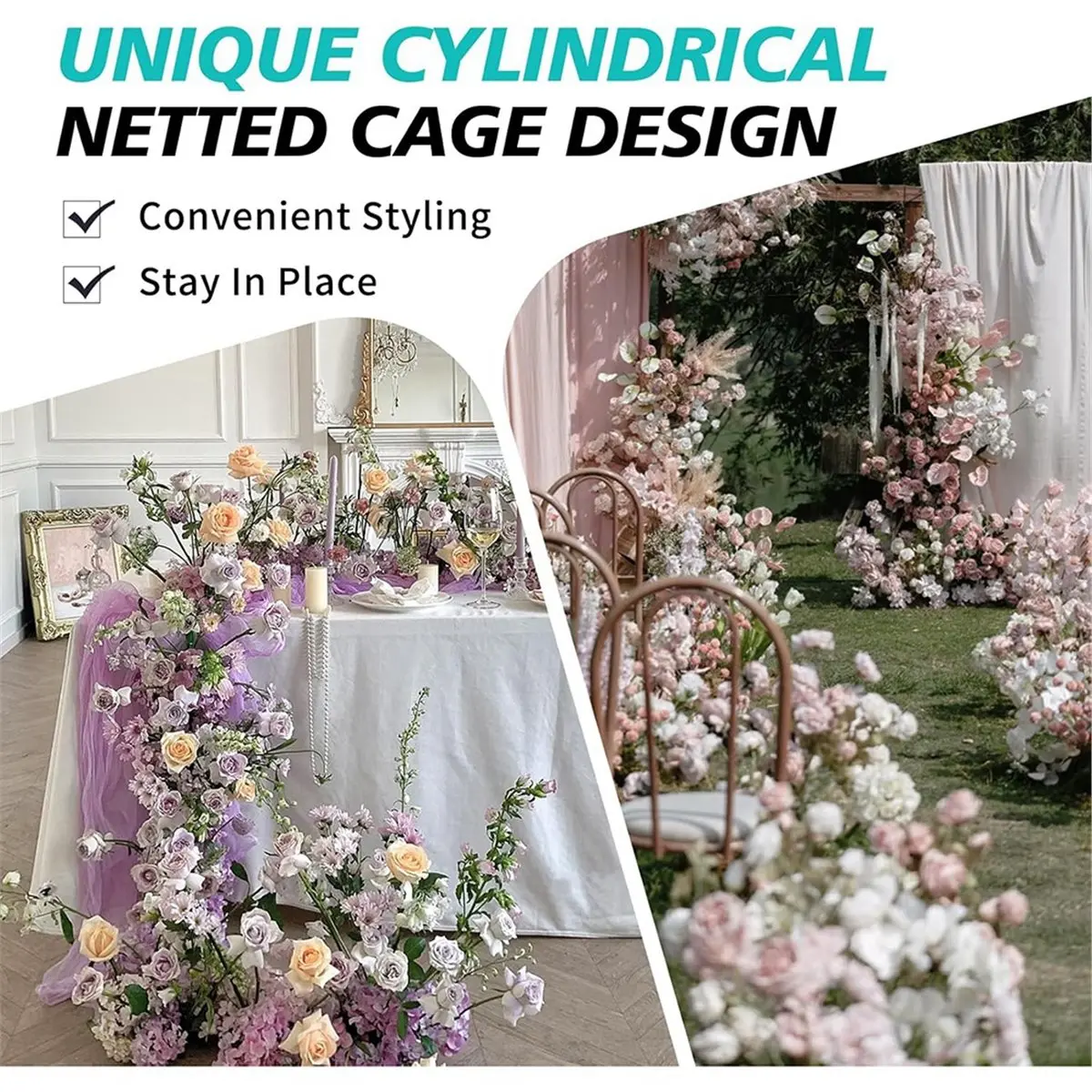 Utility Design Floral Foam Garland Sponge Blocks,Absorption Flower Holder Arch Door for Wet Dry Flowers Arrangement for Wedding