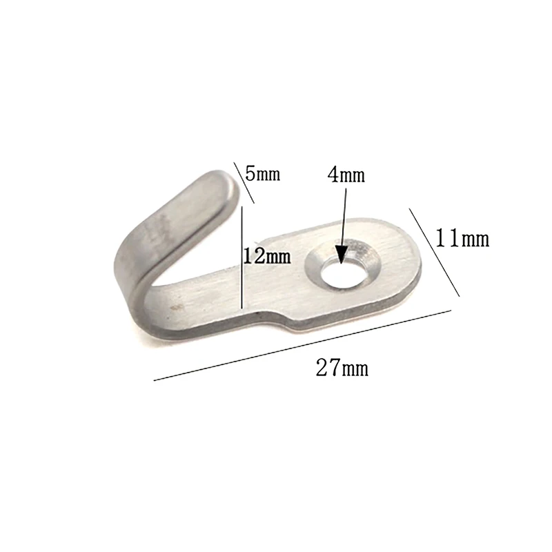10Pcs/Set Mini Stainless Steel J-shaped Hook With Screw Items Key Rack Wall Mounted Punching Hook Bathroom Kitchen Hardware