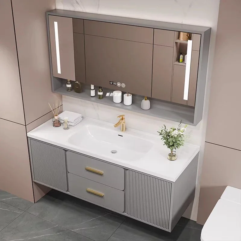 Simple Design Bathroom Vanities Open With Sink Drawers Vanity Bathroom Vanities Multifunction Bathroom Fixture Spiegelkast LLBC