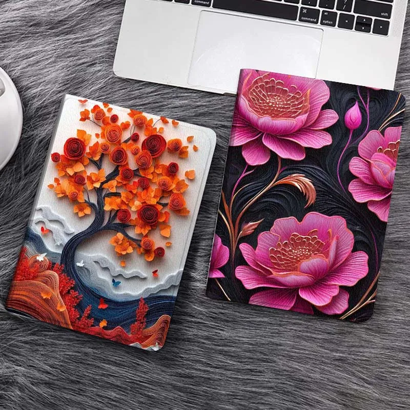 

Art Flower Fashion Luxury Gift For Huawei MediaPad T5 T10s M6 M5Lite SE Honor Tab 5 6 7 V7 V8 X8a X9a Pro Soft Tablet Case