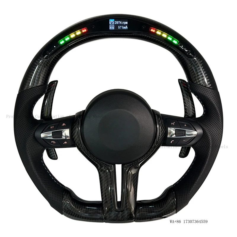 

New Suitable for BMW T-shaped steering wheel m3/m6/M5/M4x1234 567GT series carbon fiber LED