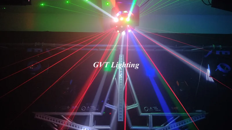 Imagem -06 - Laser Estroboscópico de 16 Feixe Laser Vermelho Verde em Luz Led de Cabeça Móvel 16x3w Cabeças Móveis Coloridas de Led Luz de Bola de Discoteca Novo