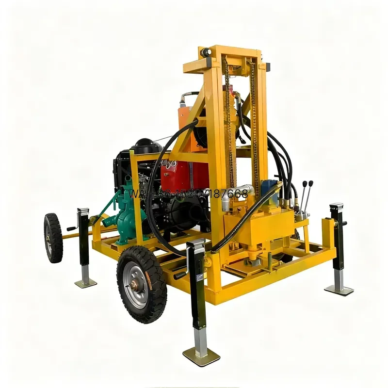 Wmwmnu for Performance Well Powered Water Drill Efficient 300m Deep Borehole Drilling Rig High Torque Gear Bearing