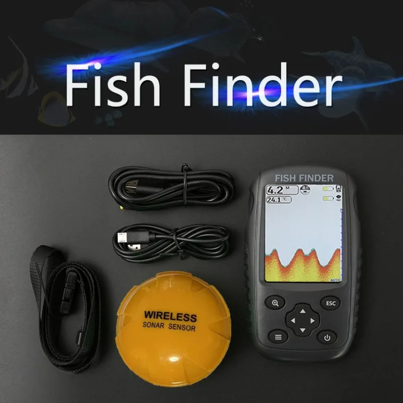 Chinese and English New Host Sensor Dual Charging Wireless Dot Matrix Fish Finder Sunshine Vision