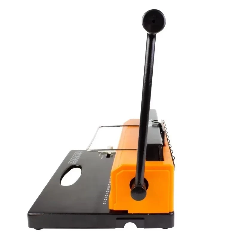 Manual Double Loop Spiral Wire Twin Ring Wire-O Binding Machine for Notebooks