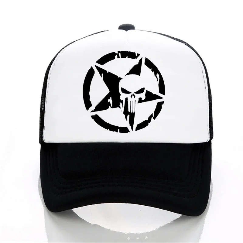 

Punisher Baseball caps summer Men and women trucker cap Casual outdoor Mesh breathable cap hip hop snapback hats