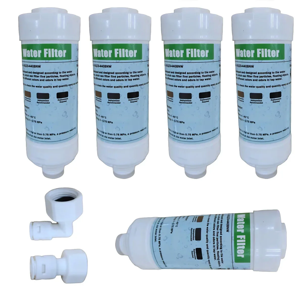 Bidet Water Filter for Electronic Bidet Seats Toilet Water Filter System Threads Compatible with 1/2' 1/4' 3/8' Bidet Water Hose