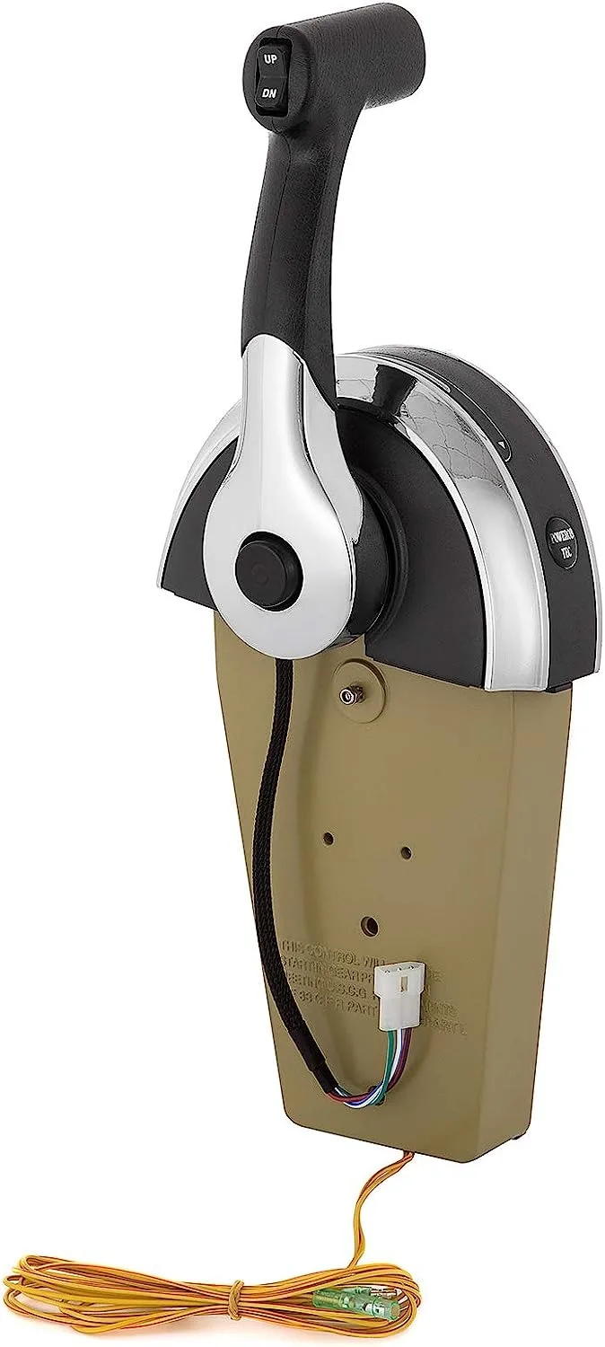 Single Binnacle New Outboard Top Mount Remote Control Console Alloy Boat Engine Throttle Tilt/Trim Switch 8M0059686