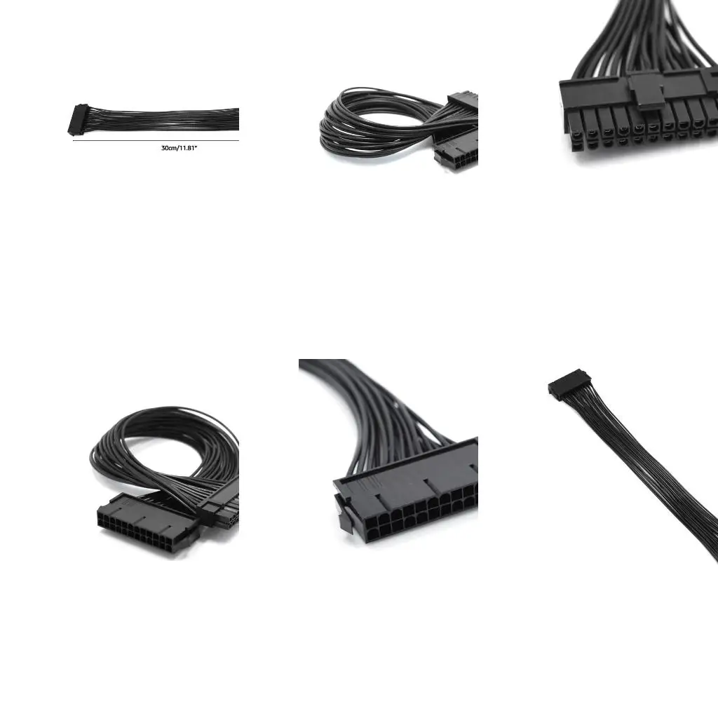 Kabel przedłużający zasilanie płyty głównej ATX 24-pin, wewnętrzny, do zasilacza PC, ATX 24-pin męski na 24-pin żeński, kabel przedłużający zasilanie, rok 2025. — zdjęcie produktu 5