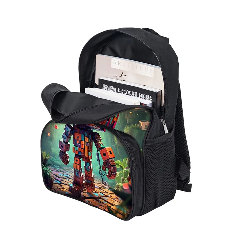 กระเป๋าเป้สะพายหลังลายการ์ตูน 3 มิติ สำหรับเด็กผู้ชายและเด็กผู้หญิง ของขวัญยอดนิยม พร้อมช่องใส่ของด้านหน้า ดีไซน์ทันสมัย กันน้ำ