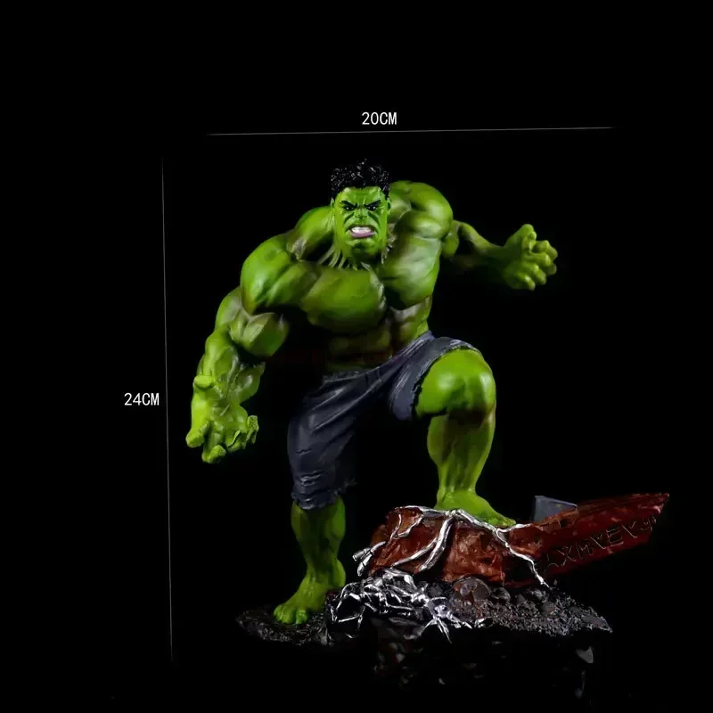 Marvel 24cm The Avengers Hero Toys Hulk Action Figure Desktop Model Ornaments Resin Toy Collection Home Decoration Birthday Gift