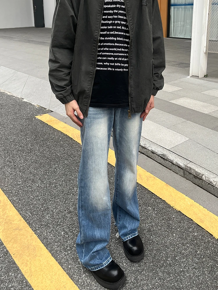 

Мужские джинсы Waed Light Blue Denim: осенне-зимние, прямые, в стиле High Street, Cleanfit, High Sensation, трендовые, Haome