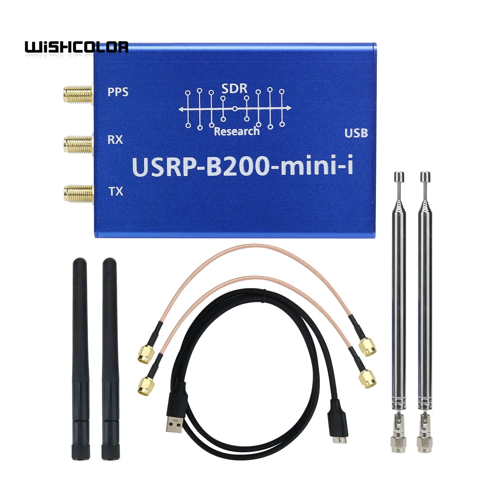 Wishcolor USRP B200mini-i Kit SDR Software Defined Radio 70MHz-6GHz Supports Full Duplex Communication for Radios