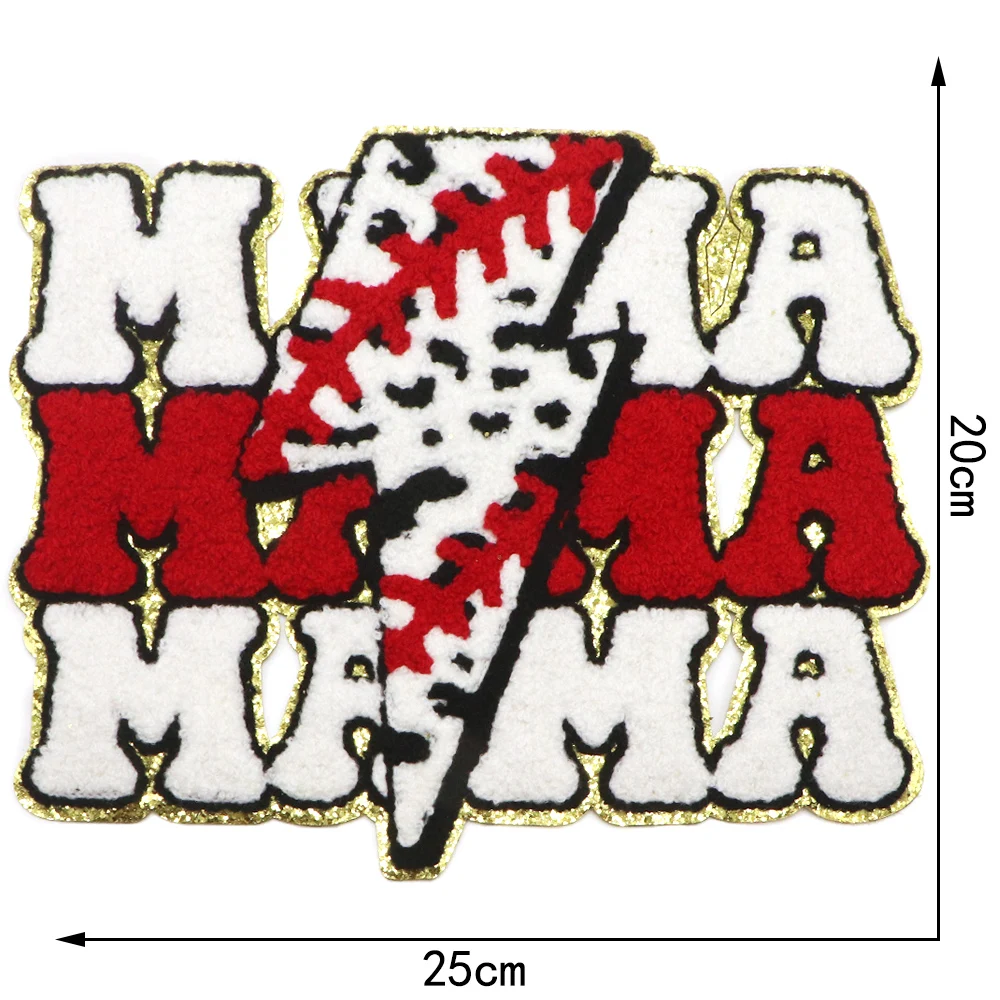 2024 MAMA Multi Chenille Embroidery Patch Iron On Patches For Clothing Thermoadhesive Patches On Hoodie Jackets Badges