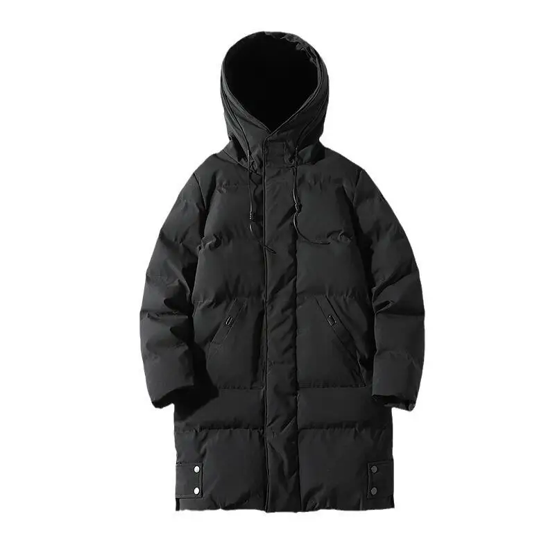 

Windbreak Hooded Parkas Men Warm Mid-Length Parkas Men Winter Cotton Padded Coat Windproof Long Jacket Male Thick Overcoat