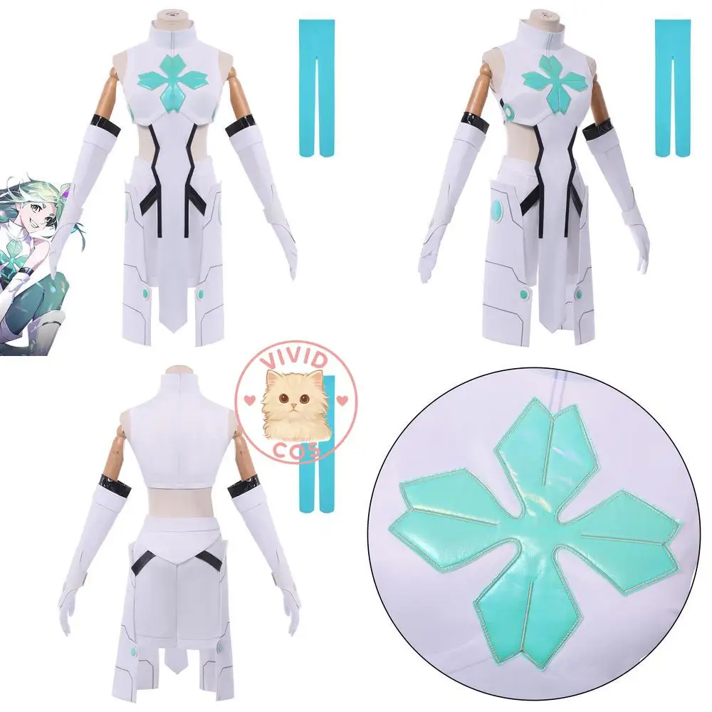 

Lucky Qing White Uniform Dress Cosplay Costume for Women Anime To Be Hero X Role Play Outfit for Comic Con Halloween Party
